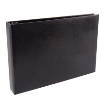 Better Office Products 7 Ring Executive Check Binder with Zipper Pouch Black Textured Cover for 9 x 13 3 Per Page Business Checks 600 Check Capacit