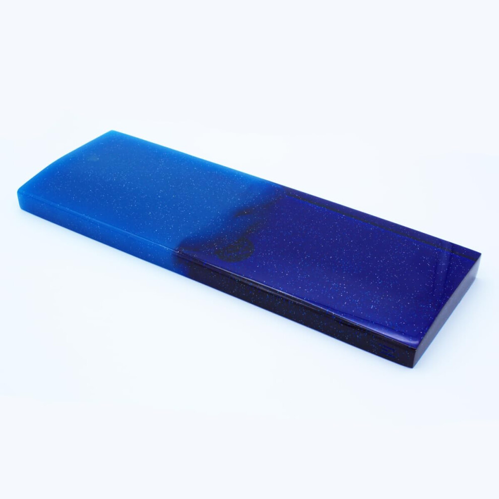 Tez Cables Resin Wrist Rest for Mechanical Keyboards with Ergonomic Support (Galaxy Blue Compact)