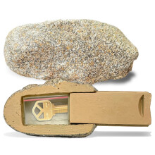 PANGEA Hide-a-Spare-Key hamis rock - gy nz ki s gy rzi, mint a valdi ko - Biztonsgos szabadtri kerti vagy udvari geocachinghez (C tpus 1 cs