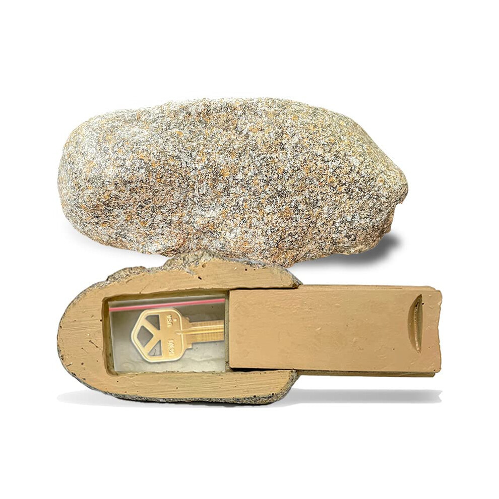 Pangaea Hide-A-Spare-Key Fake Rock - Looks & Feels Like Real Stone - Safe For Outdoor Garden Or Yard Geocaching (Type C 1 Pack) Key-Hiders 850027744223