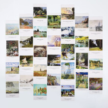 Claude Monet Art Postcards Famous Painting Modern Artwork Post Cards Bulk Pack(30 Pack) Vintage Aesthetic Picture Wall Collage Postcards Poster for