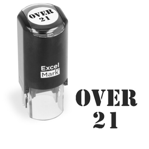 ExcelMark Handstempel    Over 21        schwarze Tinte