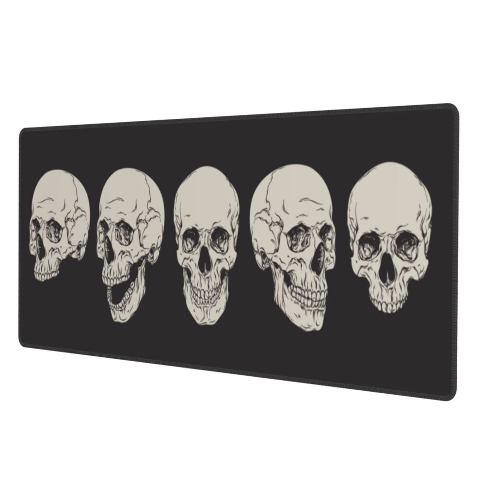 Human Skull Gaming Mouse Pad Non Slip Xl Large Mousepad Stitched Edge Rubber Base Desk Mat For Laptop Pc Computer 713743355985