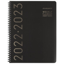 AT-ET GLANCE 2022-2023 Planner Ugentlig og M?nedlig Akademisk 8-1/4"""" x 11"""" Large Contemporary Lite Black (7057XL0523)