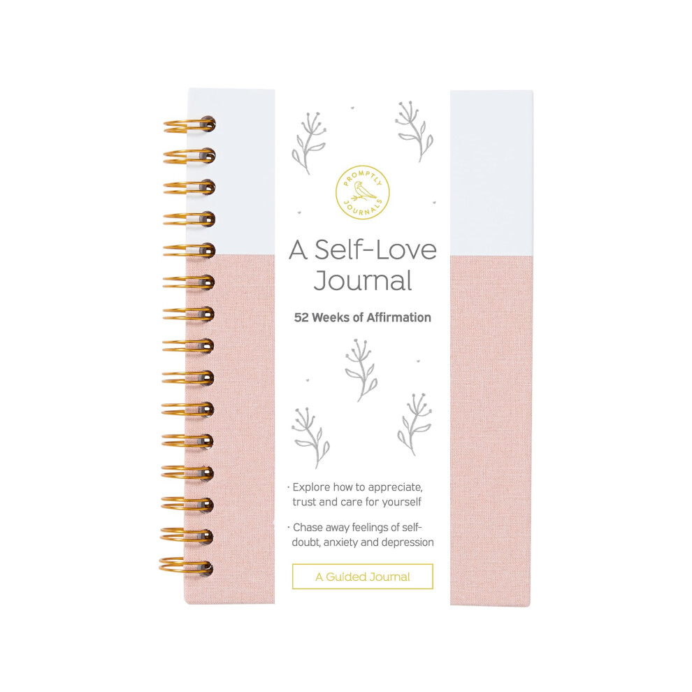 Promptly Journals  A Self-Love Journal: 52 Weeks of Affirmation (Heathered Pink  Linen/Leatherette) | Self-Care Journal | Stress Relief Journal | Well-image-OPC-PGC7DWX-NEW