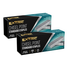 Staples Standard, 2er-Pack, robuste Mei   elspitze, Standardklammern f   r Hefter, 10.000er-Pack, 1/4 Zoll, staufreies Heften