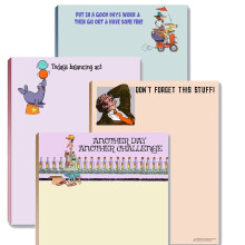 Stonehouse Collection in 4 Funny Assorted Notepads Pack Daily To Do List Notepad Memo Pads Office & Stationery Supplies Perfect for Funny Gifts for
