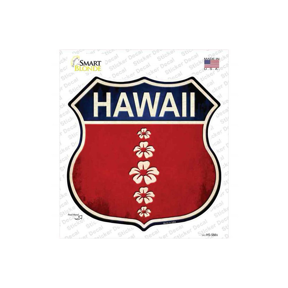 Smart Blonde Hs-566S-M Hawaii Hibiscus Novelty Highway Shield Sticker Decal - Medium 792636444760