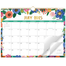Calendrier mural 2025-2026 - Juillet 2025 - D   cembre 2026. Calendrier mural mensuel de 18 mois, reliure spirale double de 38,1 x 29,2 cm et croch