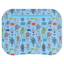 Scrivania da grembo con piano laminato in microsfere, 17,25"" x 13,25"" e canale per tablet - Robots Rule