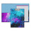 Cute Clipboard Folio with Refillable Lined Notepad and Interior Storage Pocket for Office Stylish A4 Foldable Clipfolio - Nebula Galaxy 1