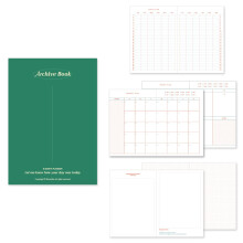 Monolike B6 Archiv-Tagebuch, 6-Monatsplaner, Grün – Akademischer Planer, Wochen- und Monatsplaner