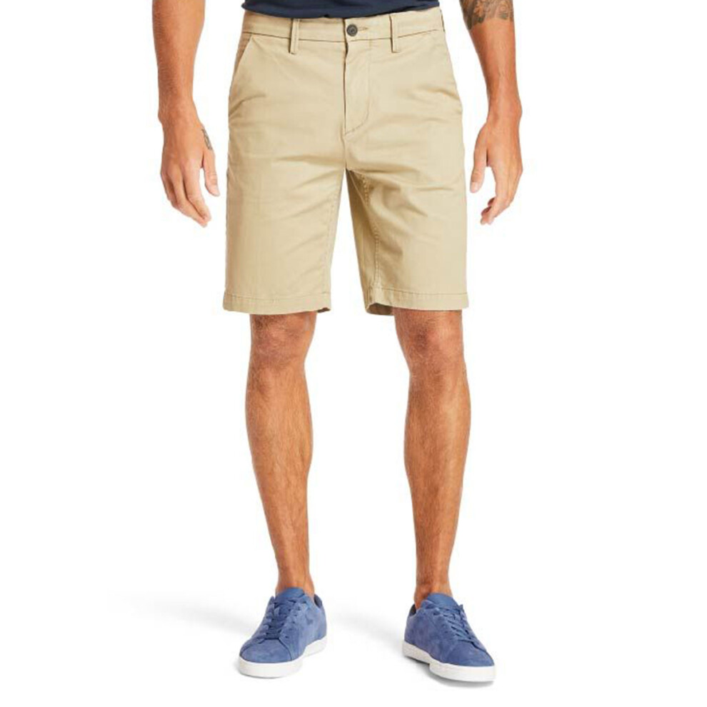 (Beige, W31) TIMBERLAND Mens Chino Shorts Summer Half Pants