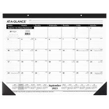 AT-A-GLANCE 2023-2024 Academic Desk Calendar  Monthly Desk Pad  21-3/4"""" x 17""""  Ruled Daily Blocks  Standard (SK241600)