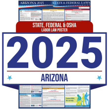 Arbeitsgesetzplakat des Staates Arizona und des Bundes 2025 OSHA-konform am Arbeitsplatz Aushang der vorgeschriebenen Vorschriften fur Mitarb