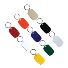 AAkron PVC-materiaal standaard gevormde flexibele sleutelhanger met ringen sleutelhanger - Set van 9