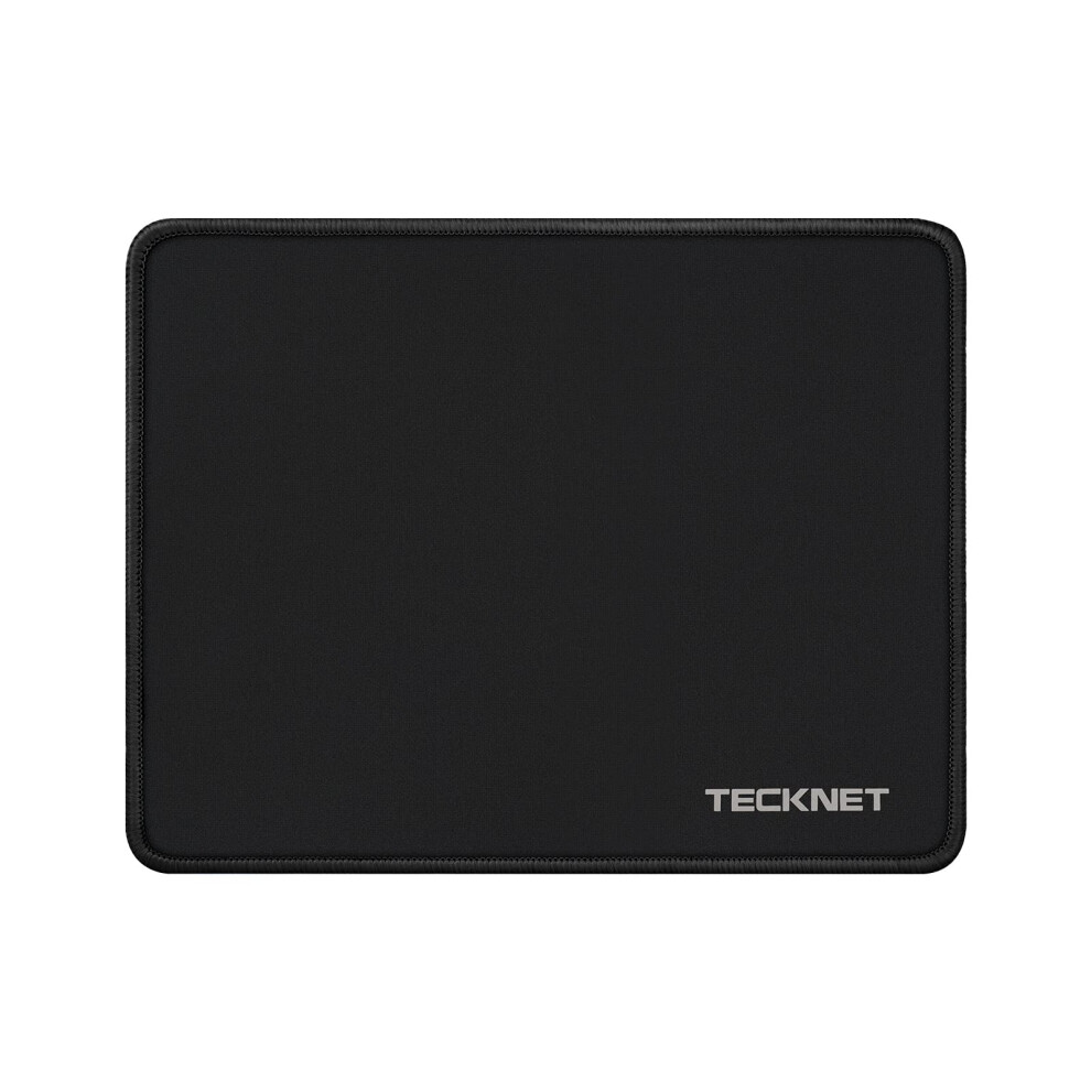 Tecknet Mouse Pad With Anti-Fray Stitching Waterproof Surface & Non-Slip Rubber Base With Stitched Edges Gaming Mouse Mat For Laptop Compatible With