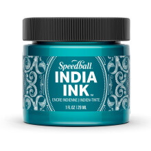 Speedball India Ink Teal Agate 1-ounce