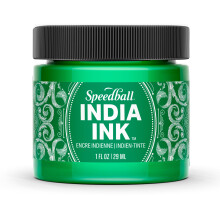 Speedball India Ink Bright Emerald 1 uncia