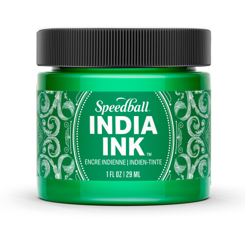 Speedball India Ink Bright Emerald 1 uncia