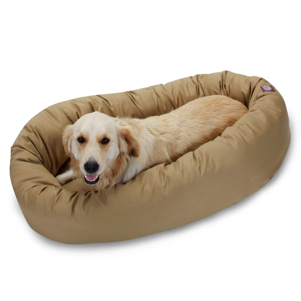 Panier pour chien Majestic Pet 40 pouces en forme de bagel kaki