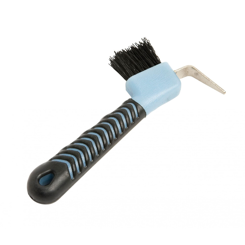 ROMA Deluxe Soft Grip Hoof Pick  Light Blue/Black