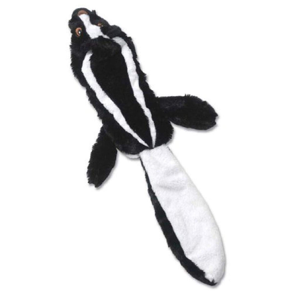 PetRageous 91530 RoadRageous Skunk Peluche couineur pour chien 55 cm de long et corps sans peluche pour chiens de toutes races Noir