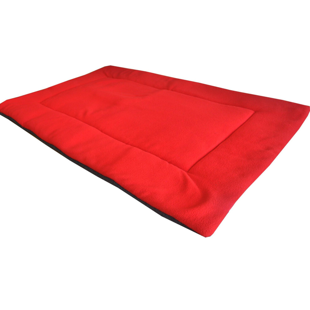 Downtown Pet Supply - Comfort Dog Crate Mat - Soft Fleece Nap Mat - Easy Maintenance  Machine Washable - Red - 24 in x 18 in - Small Dog & Cat Bed-image-OPC-PGC7GWW-NEW