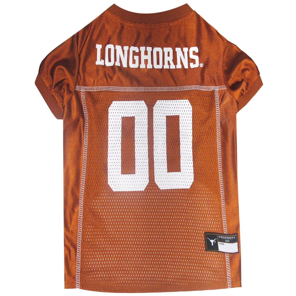 Photos - Dog Clothing Pets First NCAA College Texas Longhorns Mesh Jersey for DOGS & CATS Size X-Large Licensed Dog Jersey with your Favorite Foot 