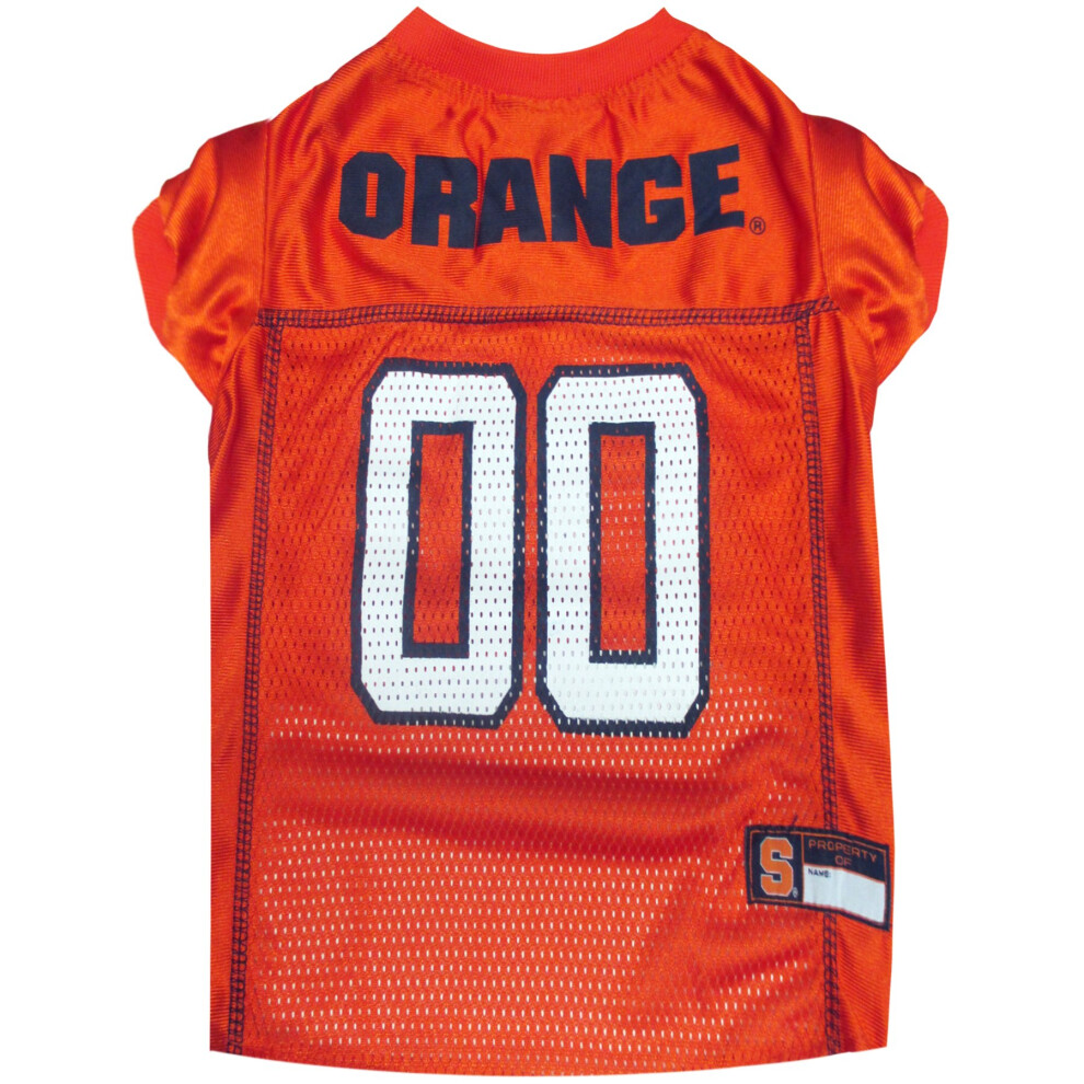 Photos - Dog Clothing Pets First NCAA College Syracuse Orange Mesh Jersey for DOGS & CATS Size Large Licensed Dog Jersey with your Favorite Footba