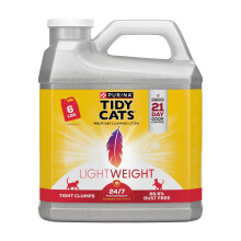 Purina Tidy Cats lichtgewicht kattenbakvulling met weinig stof, geurcontrole, 24/7 prestatie, multi kattenbakvulling - 2,7 kg kan
