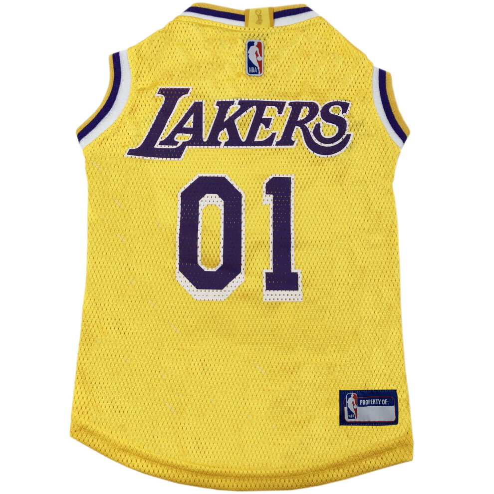 Photos - Dog Clothing NBA LOS ANGELES LAKERS DOG Jersey Medium - Tank Top Basketball Pet Jersey LAK-4047-MD
