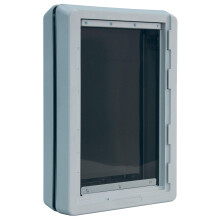 Ideal Pet Products Designer Series Ruff-Weather Haustiertr mit Teleskoprahmen, extra groe Klappengre von 9,75 x 17 Zoll