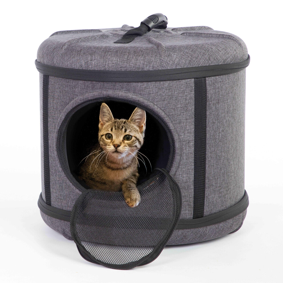 K & H Pet Products Mod Capsule Pet Carrier und Shelter CLOSY GRAY 17 x 17 x 15,5 Zoll