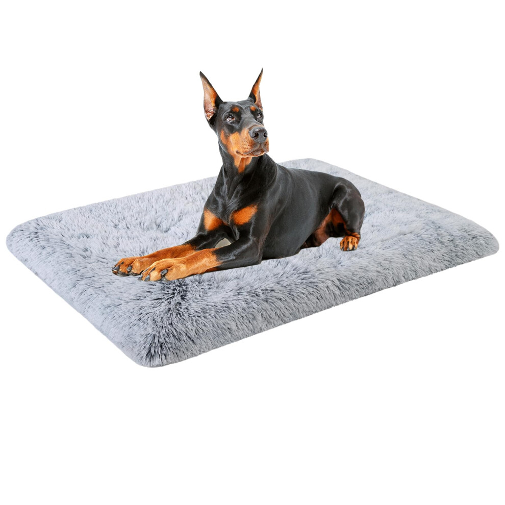 WAYIMPRESS Tapis de cage pour chien XXL, lavable et antid   rapant, pour cage de tr   s grande taille, 122 x 73 cm, gris