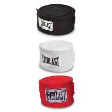 Everlast 120 tommer polyester bomuld Boksning Sparring Tr?ning H?ndindpakning med tommelfingerremst?tte til boksning og MMA tr?ning (3 pakke)