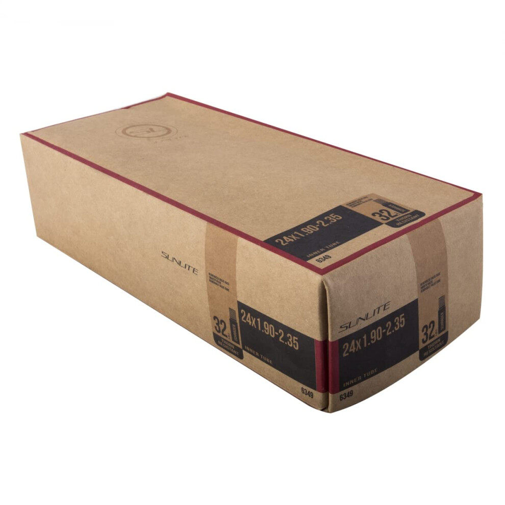 Sunlite Thorn Resistant Schrader Valve Bicycle Tube 24 X 1.90-2.35"""" / 32Mm Valve