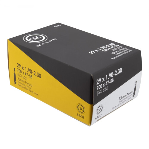 Sunlite Standard Presta ventilr?r 29 x 2,10 (700 x 50-52) / 32 mm sort