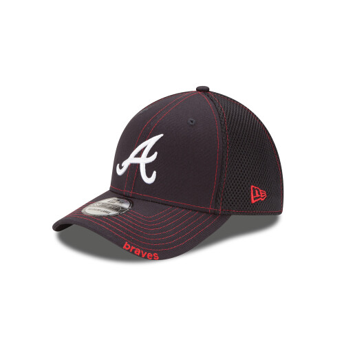 New Era MLB Atlanta Braves Neo Fitted Baseball Cap  Small/Medium  Navy