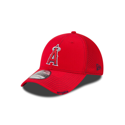 New Era MLB Los Angeles Angels Neo Fitted Baseball Cap  Scarlet  Medium/Large