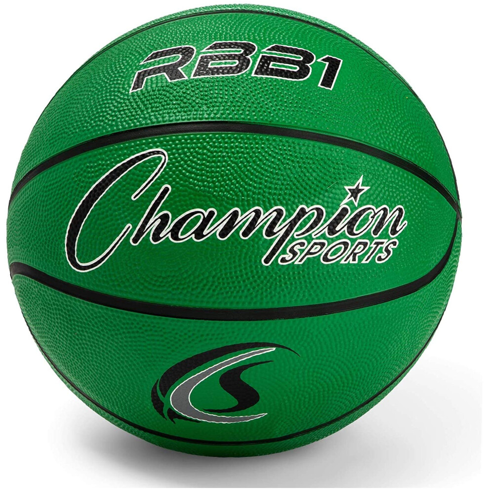 Champion Sports Rubber Official Basketball  Heavy Duty - Pro-Style Basketballs  and Sizes - Premium Basketball Equipment  Indoor Outdoor - Physical Ed