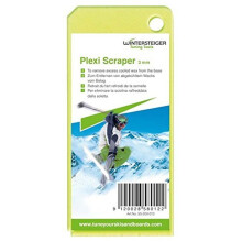 Wintersteiger Plexi Wax Scraper - Hot Green Plastic Scraper til ski & snowboard 130 mm x 60 mm x 3mm hakket hjørne til kantrensning Fire hjørnefo