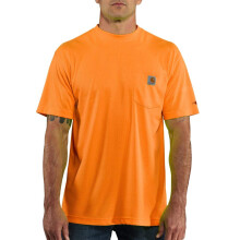 Maglietta Carhartt Force ad alta visibilit    da uomo, vestibilit    rilassata, leggera, a maniche corte, con tasca e colori migliorati, colore aranc