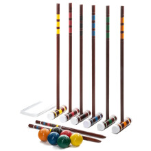 Franklin Sports Croquet Set - Mittelmäßiges Set mit Schlägern, Bällen + Toren - Familienspiel - 6 Personen