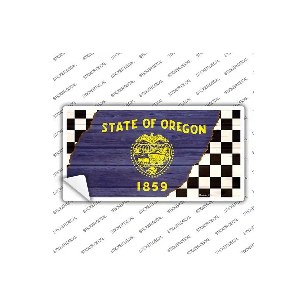 Smart Blonde Lp-13722S-Xl Oregon Racing Flag Novelty Sticker Decal - Extra Large 792636450396
