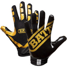 Battle Sports Ultra-Stick Wide Receiver Footballhandschuhe Footballhandschuhe fur Erwachsene und Jugendliche Erwachsene 2X-Large Vegas Gold/S