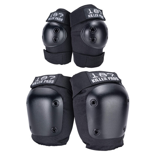 187 Killer Pads Ginocchiere Gomitiere Combo Pack Nero XS