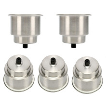Amarine Made 5 pezzi Portabicchieri in acciaio inossidabile con scarico per camper e barche marine