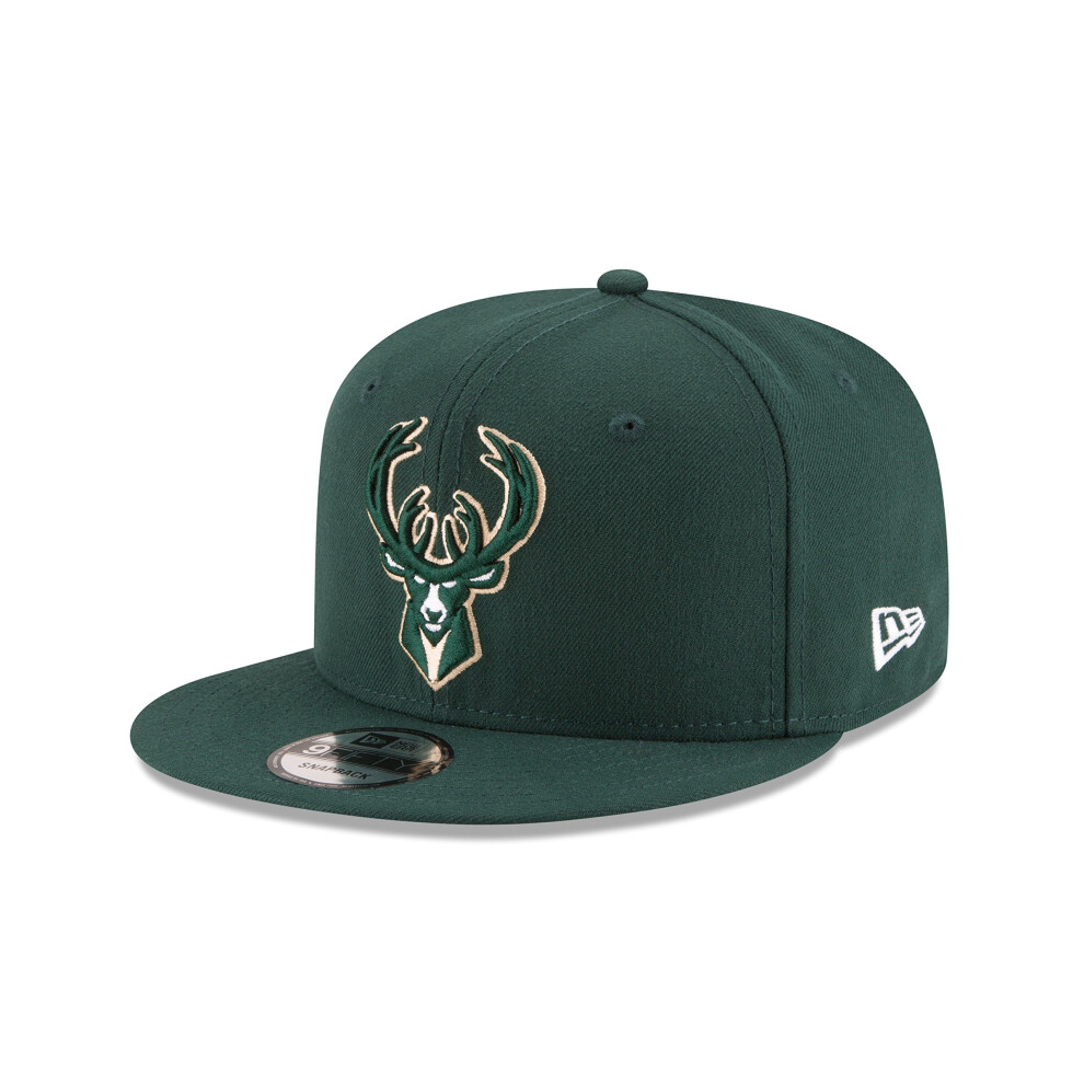 New Era Nba Milwaukee Bucks Adult Men Nba 9Fifty Team Color Basic Snapback Cap Osfa Dark Green
