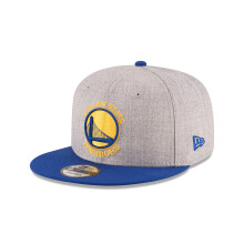 Gorra snapback 9Fifty bicolor jaspeada de los Golden State Warriors de la NBA para hombre, talla    nica, gris jaspeado